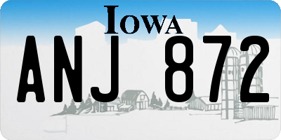 IA license plate ANJ872