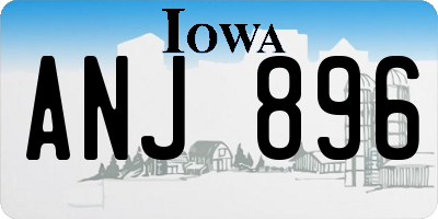 IA license plate ANJ896