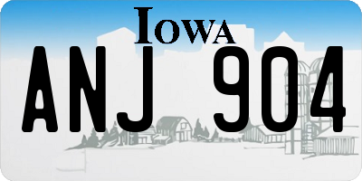 IA license plate ANJ904