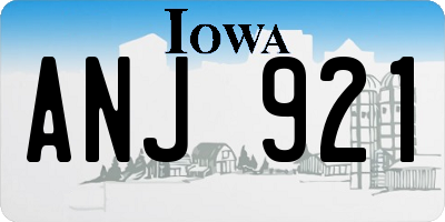 IA license plate ANJ921