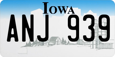 IA license plate ANJ939