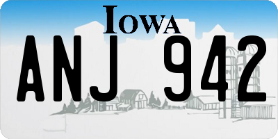 IA license plate ANJ942