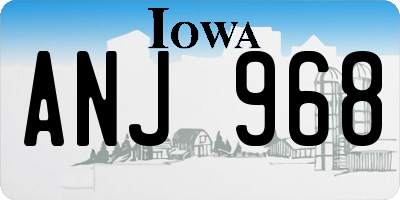 IA license plate ANJ968