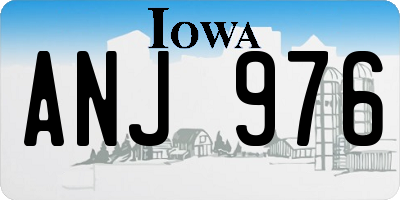 IA license plate ANJ976