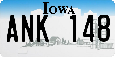 IA license plate ANK148