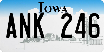 IA license plate ANK246