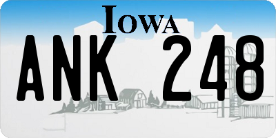 IA license plate ANK248
