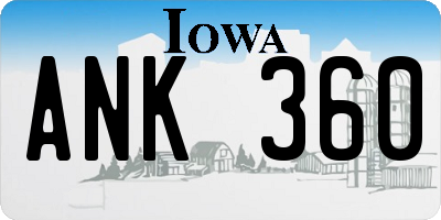 IA license plate ANK360