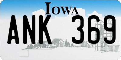 IA license plate ANK369