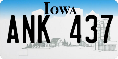 IA license plate ANK437