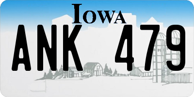 IA license plate ANK479