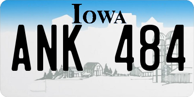IA license plate ANK484