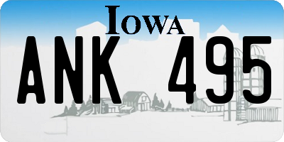IA license plate ANK495