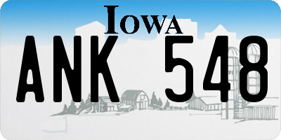 IA license plate ANK548