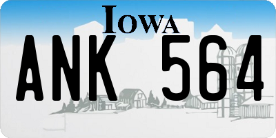 IA license plate ANK564