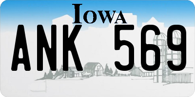 IA license plate ANK569