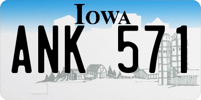 IA license plate ANK571