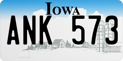 IA license plate ANK573