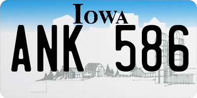 IA license plate ANK586