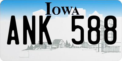 IA license plate ANK588