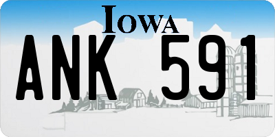 IA license plate ANK591