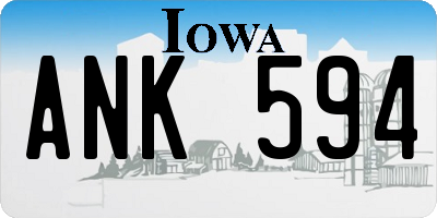IA license plate ANK594
