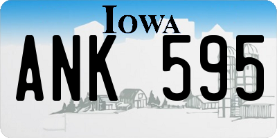 IA license plate ANK595
