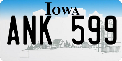 IA license plate ANK599