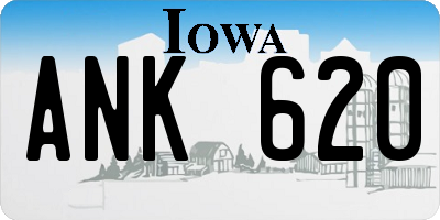 IA license plate ANK620