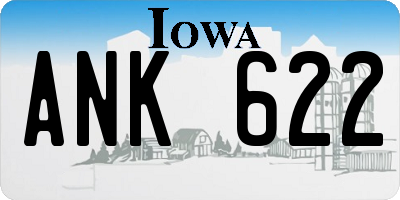 IA license plate ANK622