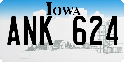 IA license plate ANK624