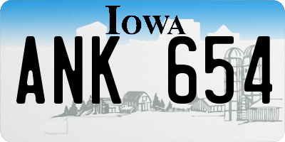 IA license plate ANK654