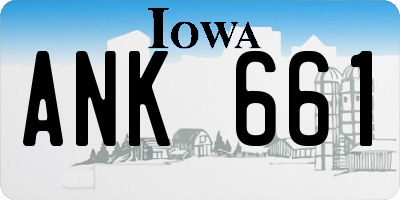 IA license plate ANK661