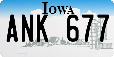 IA license plate ANK677