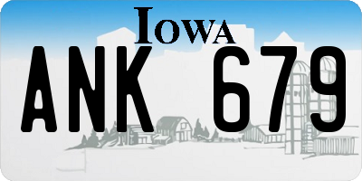 IA license plate ANK679