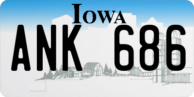 IA license plate ANK686