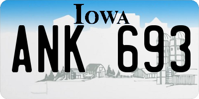 IA license plate ANK693