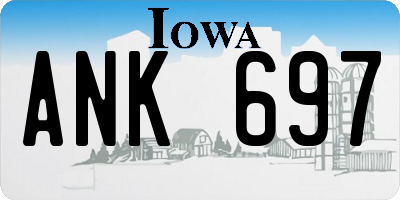 IA license plate ANK697