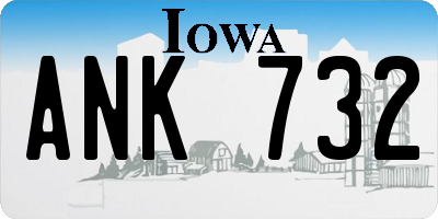 IA license plate ANK732
