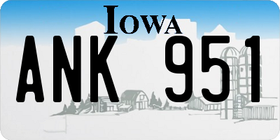 IA license plate ANK951