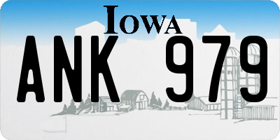 IA license plate ANK979