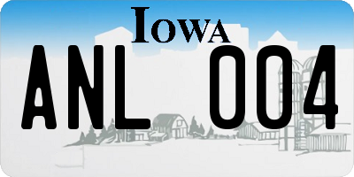 IA license plate ANL004