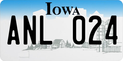 IA license plate ANL024