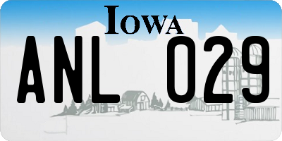 IA license plate ANL029