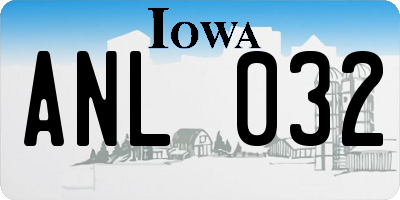IA license plate ANL032