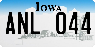 IA license plate ANL044