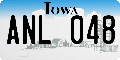IA license plate ANL048