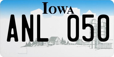 IA license plate ANL050