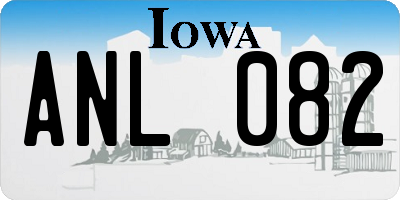 IA license plate ANL082