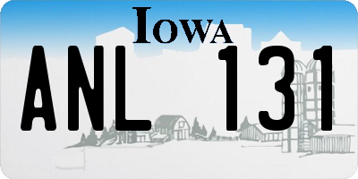IA license plate ANL131